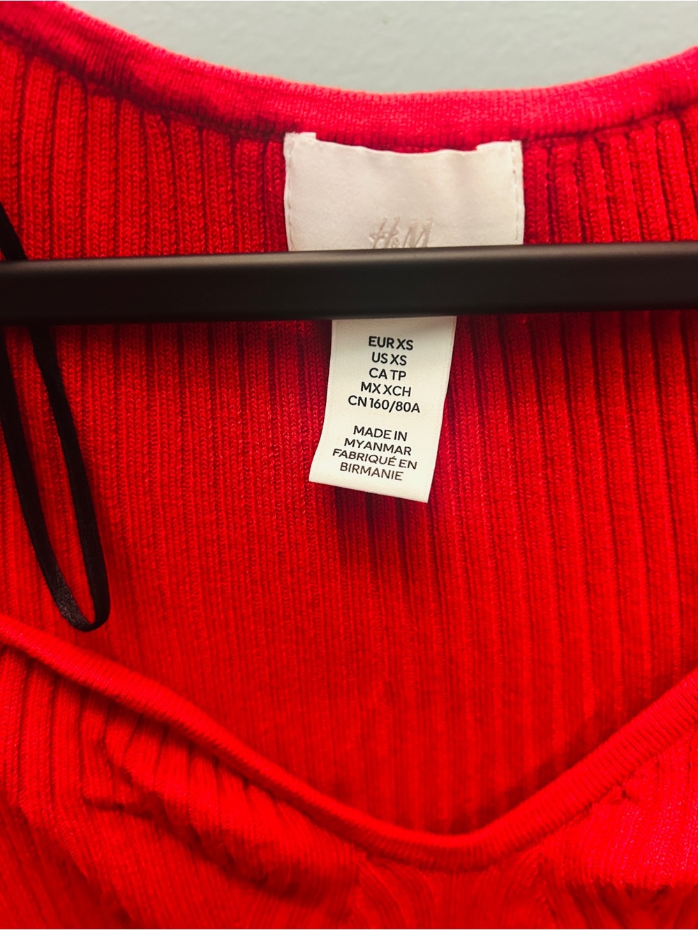 H&M Red Rib-Knit Dress - Picture 4 of 4